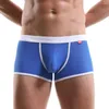 Underpants Mesh Breathable Underwear Men's Sexy Comfort Pants Boxer Calzoncillos 2024 Cueca Masculina