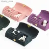 Accessories Packaging Organizers 2022 Velvet Jewelry Travel Organizer Box Portable Necklace Ring Earrings Jewelry Packaging Storage Case Jewel Y240423 9VQR