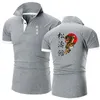 Herrpolos Sokan Karate Cotton Polo Shirts For Men Casual Solid Color Slim Fit Mens Summer Fashion Printing Brand Clothing Clothing