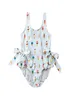 Småbarnsglass tryck One Pieces Suit Baby Girl Summer Beachwear Kid Baby Girl Swimewear Bow Swimning Swimming Clothes4169525