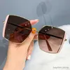 Sonnenbrille Neue Modequadrat -Sonnenbrille Frauen Vintage Übergroße Sunspiegel Klassische Männer Fahren Brille Sonnenschattierung Eye Kee uv400