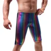 Underpants Comfortable Long Leg Boxers Men's Male Man Underwear Rainbow Sexy Boxer Shorts Trunk Pouch Cuecas