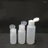 Lagringsflaskor 50 st 10 ml 20 ml 30 ml Tomt PE Soft Shampo med flip Top Cap påfyllningsbar kosmetisk sminkförpackningsbehållare