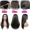 Wigs de renda Cabelo humano malaio Yirubeauty 10-32 polegadas de 180% de densidade reta 4x4 5x5 13x4 peruca de glueless cor natural color parte gota otreg