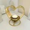 Candle Holders Heart Triangle Round Shape Metal Candlestick Holder Without Tealights Retro Wedding Party Table Dinner Decor Pography Props