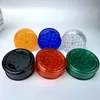 Grinder d'herbe en plastique de 60 mm avec boîte d'affichage 3 pièces pour fumer pipe tabac acrylique accessoires fumeurs