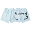 Hellstarde Shorts Designer Shorts Men Casual Wear Pants Hellstarde Graffiti Oddychane szorty Mężczyzn Swim Shorts Shorts