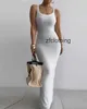 Casual Dresses Plus Size Luxury Designer Dress Ny bästsäljande White Camisole Slim Fiting Long Kjol 8Jrd