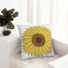 Pillow Sunflower Yellow Throw Decorative Cover Pillowcase Decor Christmas Covers For S