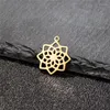 Charms 5Pcs/lot Ethnic Style 14 14mm Chakra Mandala Yoga Charm Connector OM Pendant Fit Handmade Jewelry