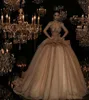 Robes de bal princesse Gold Robes de bal robes de soirée formelles tulle dames occasion spéciale abaya dubai quinceanera robes7073991