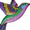 Dekoracyjne figurki 1pcs kutego żelaza hummingbird sztuka ścienna rzeźba na zewnątrz wiszący ogród wiszący ornament do domu dom