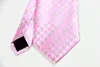 Bow Ties Classic Geometric Pink Black Tie Jacquard Woven Silk 8cm Men's Slitte Business Wedding Party Formal Neck