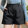 Lucyever Summer Black Shorts Women Women Fashion Office Korean High Waist Ladies Solid Color Topche Short Pants Casual Short 240407