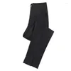 Pantalones de mujer traje negro para mujeres botón coreano pantalones de la oficina dama cintura de moda damas trabajo t831