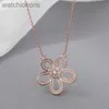 Collier de créateur de marque Vancelfe de haut niveau Seiko High Edition Original S925 Silver Five Petal Flower High Quality Jeweliry Cadeau