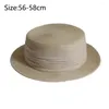 Berets Sweet Art Straw Hat Casual Trendy Flat Top Formal Travel Summer Sunscreen Women