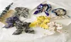 New Arrival Fashion Chiffon Ribbon Printed Flower Elastic Hair Bands Rubber Band Round Elegant Alloy Scrunchies For women Girls7106949