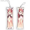 Keychains Lanyards 4x12cmDATE A LIVE Kotori Itsuka Dakimakura Mini Keychain Anime Body Pendant Cartoon Anime Key Chains Cosplay Gift Y240417