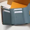 Portefeuille en cuir réel de qualité supérieure Fondeurs de carte porte-bains de mode Portefeuille victorine Clip de luxe portefeuilles courts mini-portefeuilles avec boîte orange