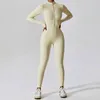 Active Sets Yoga Set Sexy Long Sleeved Jumpsuit Suit Zipper Gym Exclusieve Push Up Sit Ups Workout Kleding Fitness Bodysuit Sportkleding