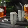 Gobelets de vin en acier inoxydable avec poignée 3 oz mini tasses d'œufs en argent couleurs réutilisables tasses à café à double paroi 100pcs / ctn