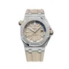 Designer Watch Luxus Automatische mechanische Uhren Herren 15710st Beige wasserdichte Edelstahl Bewegung Armbanduhr