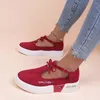 Casual Shoes Tennis Women Outdoor Sports Cutout Canvas Lightweight Non-Slip Breattable Sneakers Soft Walking