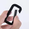 متعددة الوظائف سلامة الإبزيم التخييم carabiner السوداء ساحة ساحة سريعة شنق الظهر قلادة صغيرة الشوكة الأداة في الهواء الطلق