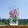 Vino occhiali Instagram Internet Celebrity dipinto a mano Floro giapponese Crystal Water Cup Girl Glacier Glacier Beer