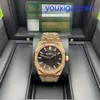 Fancy AP Wrist Watch Royal Oak Series 18K Rose Gold Automático Mechanical Mens Watch 15500or.oo.1220or.01 Certificado de caixa