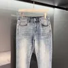 Designer Jeans for Mens Spring/Summer New Product 2024SS Men's Fashion P Slim Fit Washed Jeans Channel Private Live pants