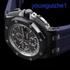 Orologio da polso di fantasia AP Royal Oak Offshore 26405 Black Ceramic Ceramica MECCANICA MECCANICA MECCANICA MECCANICO 44 mm Texture Though Fashion Opcoo