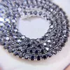 Sterling Silver White Gold Plating Gra 3mm 4mm Vvs Black Moissanite Jewelry