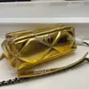 Grove ketting 19 Damesontwerper Crossbody Tas 26ccm Koehider Vintage schoudertas Diamant Lattice Gold Hardware Luxe Handtas Onderarmt Trend Sacoche