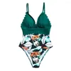 Flor de trajes femininos Flor cortado One Piece Sexy Swimsuit