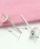 20pcslot 925 pin per orecchini in argento sterling Needles Trovare componenti per artigianato regalo di gioielli fai -da -te 08x6x14mm WP0421860921