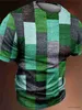 T-shirts masculins T-shirt pour hommes vintage 3D Fashion Patchwork imprimement t-shirt surdimensionné surdimension