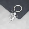 Keychains Lanyards Nedar Stainless Steel Angel Keyring Women Metal Fairy Keychain Lovers Group Patry Jewelry Couple Bag Car Accessories Key Holder d240417