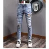 Herenjeans 2023 merk kleding fietser heren streetwear lange slanke spijkerbroek skinny mid taille lichte elastische katoenen broeken mannelijk D240417