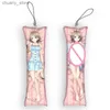 Keychains Lanyards 4x12cmlovelive! Sunshine !!Watanabe vous dakimakura keychain mini anime complet body key chaîne pendante cosplay anime keychain y240417