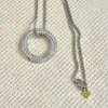 Designer David Yumans Yurma Schmuckarmband xx modische und beliebte Zirkon -Eingelegte Ringanhänger Halskette