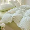 Bedding conjunta de quatro peças de lençóis capa de edredão macia com pele de algodão lavado com a cama de algodão