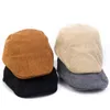 Berets осень -вельветовая шляпа Beret для мужчин Sun Hats Solid Color Berets Vintage Newsboy Caps Flat Ivy Cacquette Регулируемая шляпа Cabbie D240417