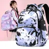 Sacs d'école 3pcs / ensemble Camouflage Printing Kids Backpack Cartoon Stitch Imprimer Primatin Crayer Case Boy Girl Sac Sac Child