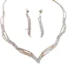 Set di branchi di braccialetti di gioielli da sposa, set europeo e tre pezzi, set di gioielli a catena con diamante d'acqua e 198 259