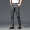 Pantaloni da uomo pantaloni causali maschili da uomo affari elastici elastici di alta qualità elastici di alta qualità quotidianamente