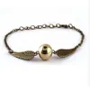 Quidditch Golden Snitch Pocket Armband Charm Armband Wings Vintage Retro Tone for Men and Women9798499