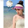 Visors UV Color Changing Sun Hat Female Summer Cycling Air Top Sun Protection Hat Outdoor Travel Face Cover Ultraviolet-Proof Sun Hat Y240417