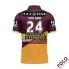 2024 BRISBANE BRONCOS Home Away Training Polo Rugby Jersey - Numero nome personalizzato di dimensioni maschili